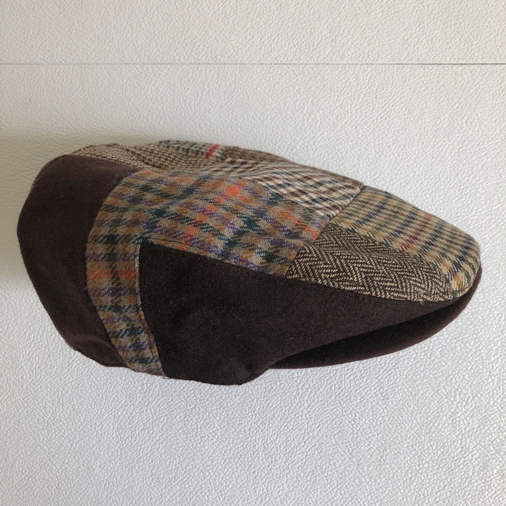Wool Patchwork Flat Cap - image 1
